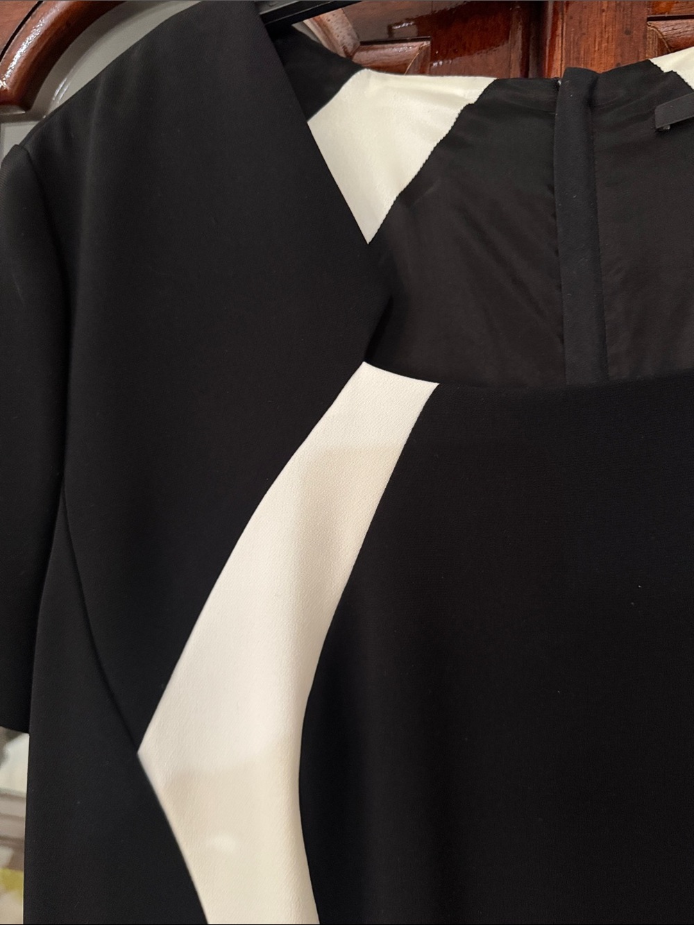 Hugo Boss Black Dress with White Contrast Panels - Picture 3 of 5
